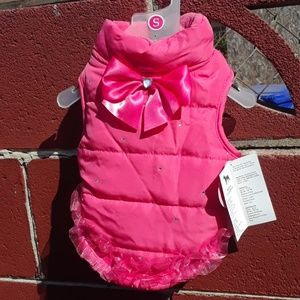 Pink Puffy Vest for Dog